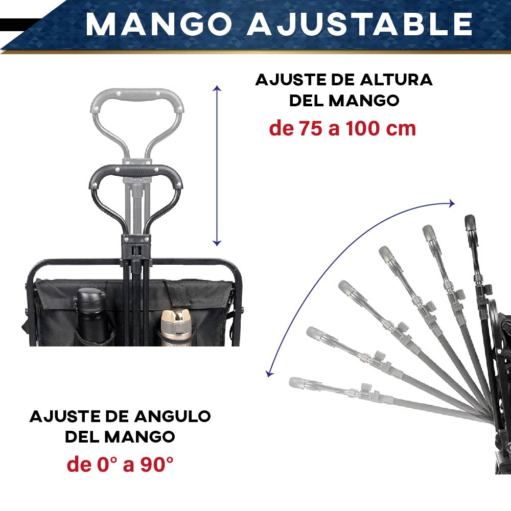Foto 3 | Vagón Plegable Multiusos CHIC-FANTASY 5018 8 Negro