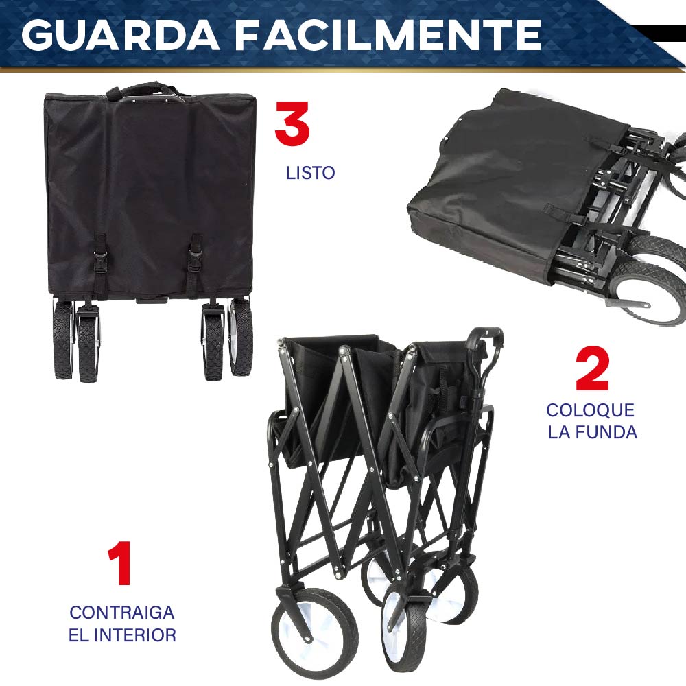 Foto 8 | Vagón Plegable Multiusos CHIC-FANTASY 5018 8 Negro