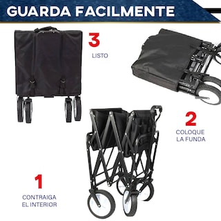 Foto 8 | Vagón Plegable Multiusos CHIC-FANTASY 5018 8 Negro