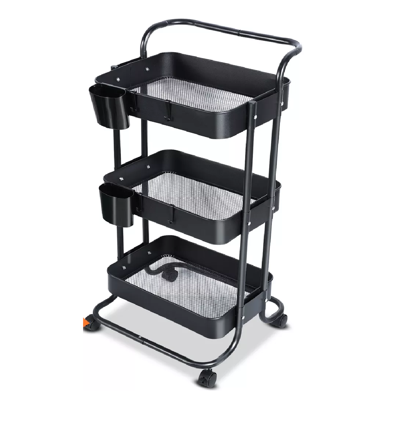 Foto 2 pulgar | Carrito Organizador Belug Multiusos de 3 Niveles Metálico C/Ruedas color Negro