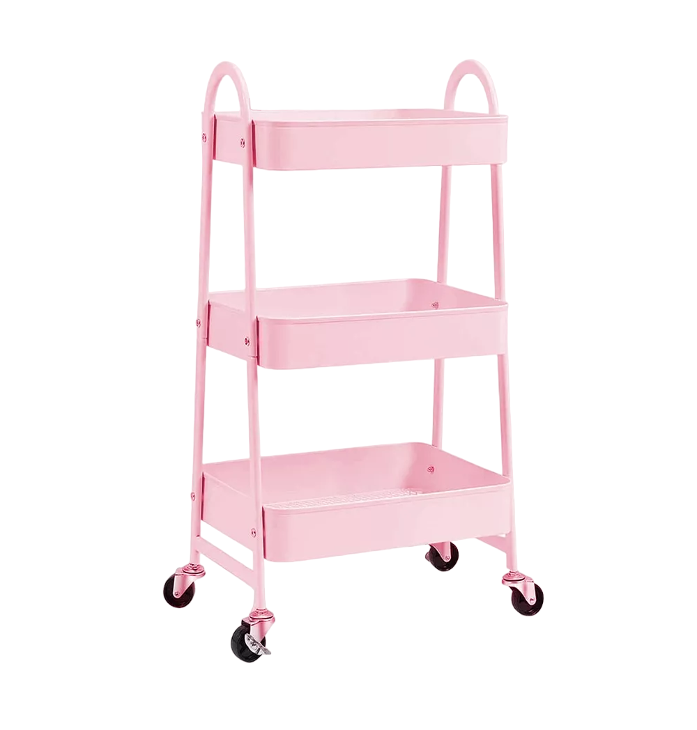 Foto 2 pulgar | Carrito Organizador Belug Rosa 3 Niveles
