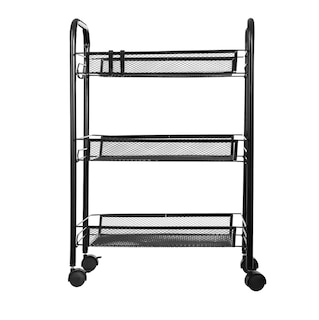 Foto 1 | Carrito Organizador SelectShop Negro Metálico con Ruedas Multiusos 3 Niveles