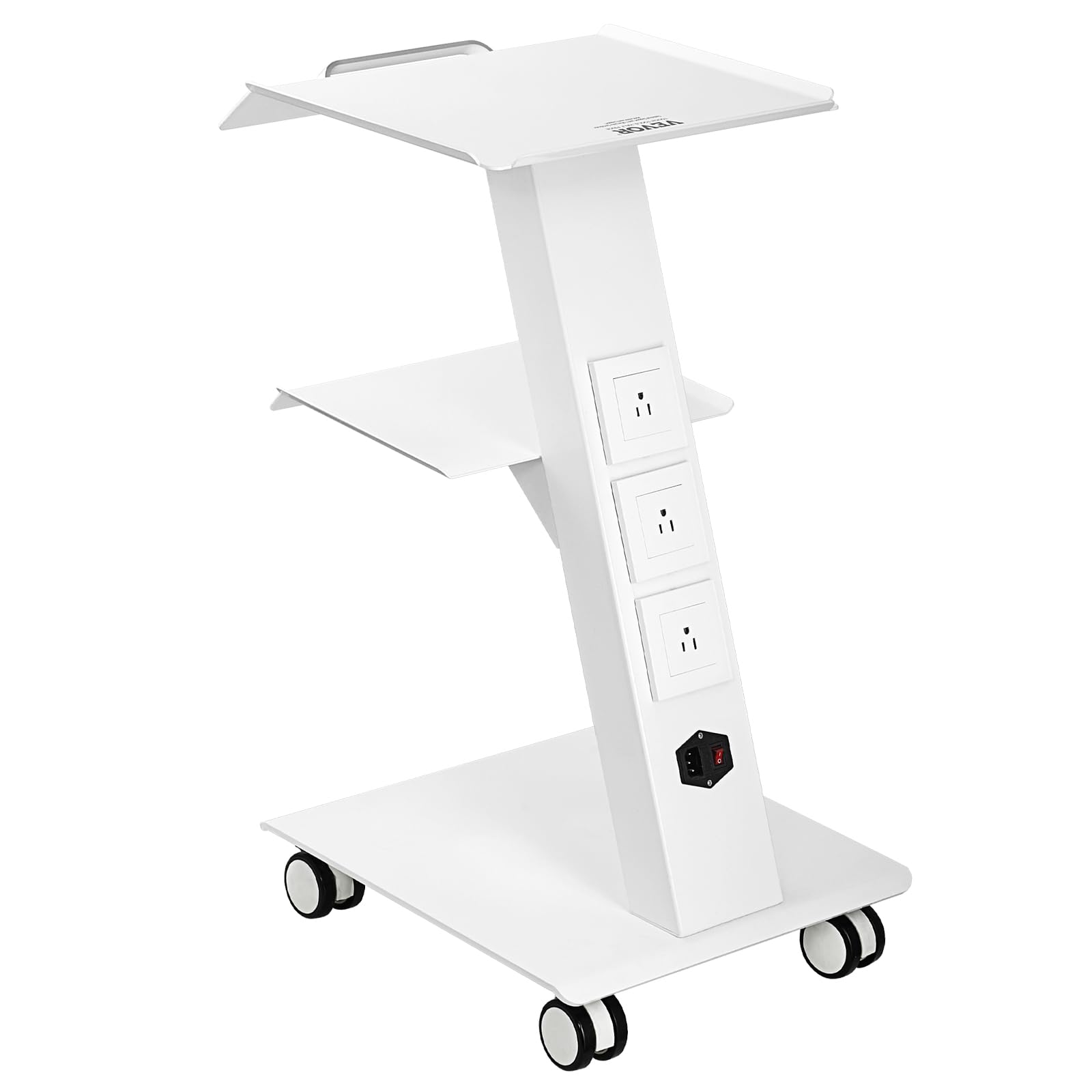 Foto 2 pulgar | Carrito Rodante Lab Trolley Vevor De 3 Capas Con Enchufe De 100 Kg De Capacidad - Venta Internacional.