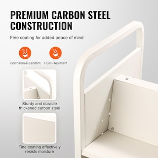 Foto 3 | Carrito De Biblioteca Blanco Enrollable Book Cart Vevor Con Capacidad Para 150 Kg - Venta Internacional.