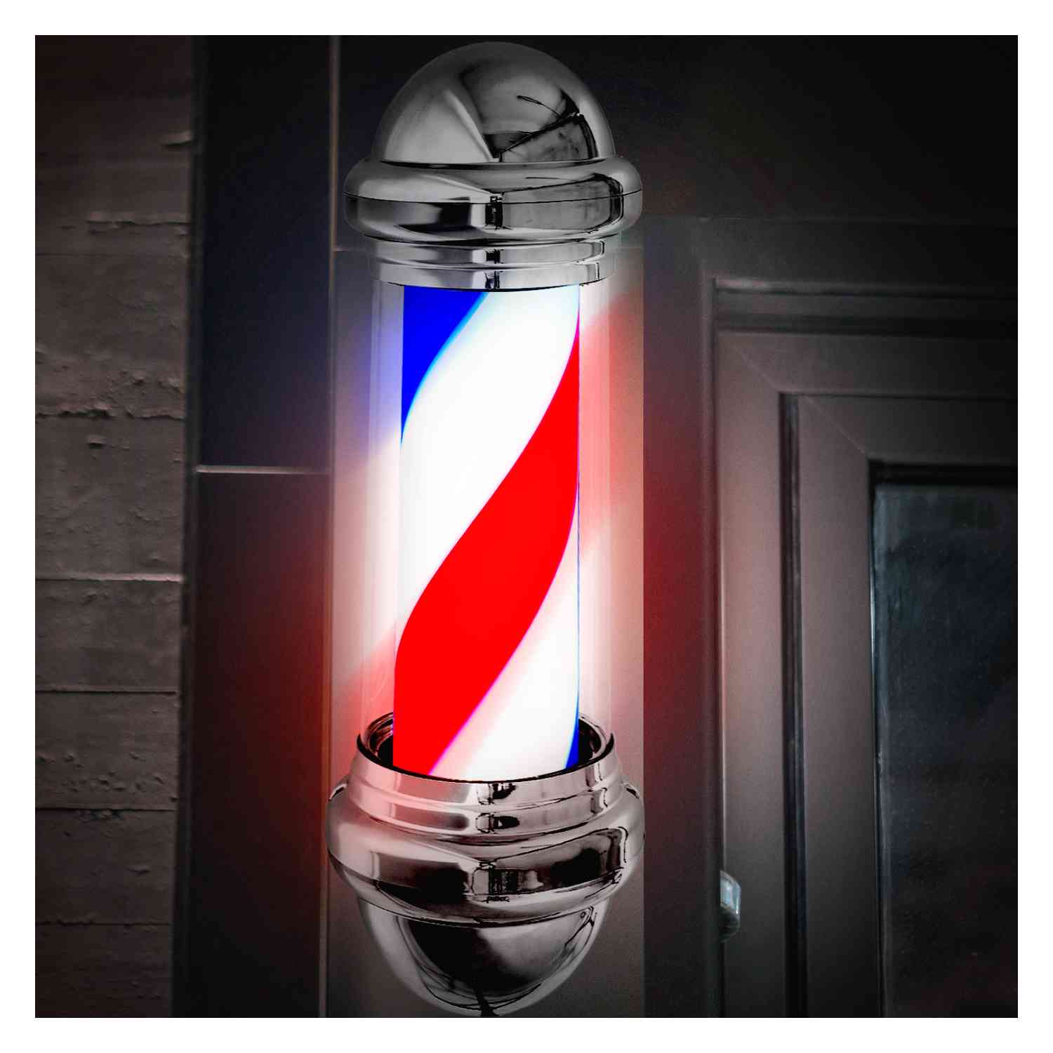 Foto 3 pulgar | Caramelo Barberia Luz Led Giratorio 66 Cm Nanofort