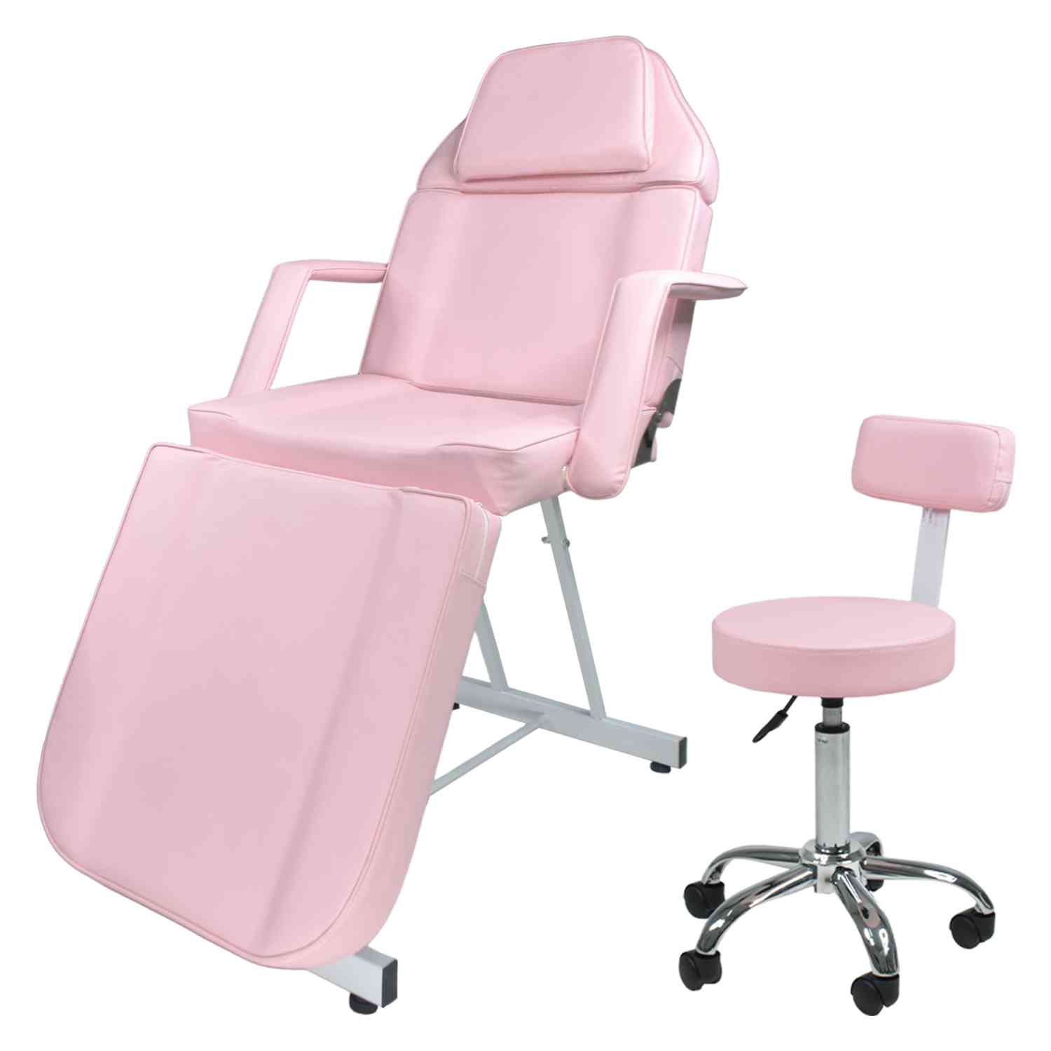 Foto 2 pulgar | Silla Facial + Banco Nanofort color Rosa