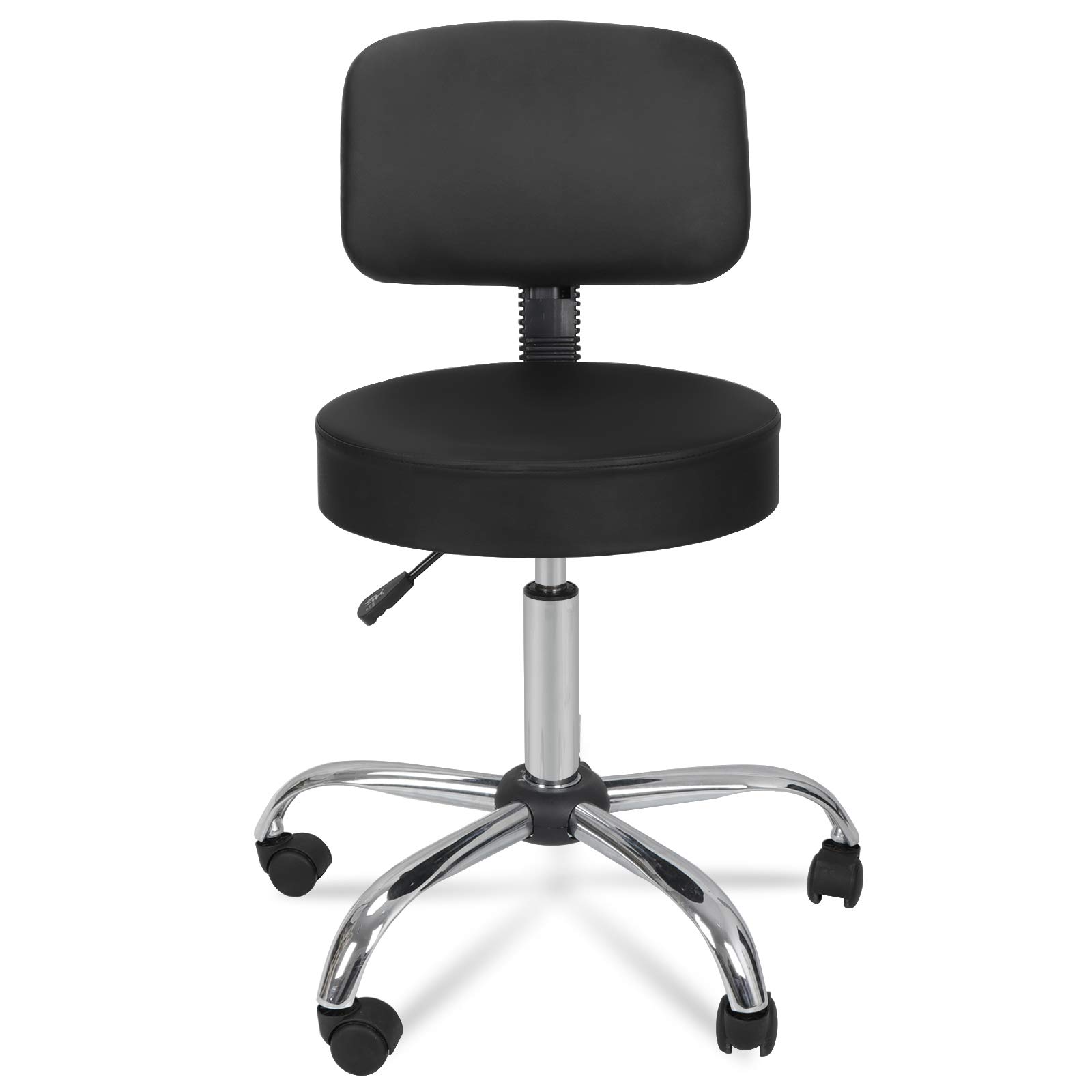 Foto 1 | Taburete Zeny Para Spa, Giratorio, Con Respaldo, Color Negro - Venta Internacional.