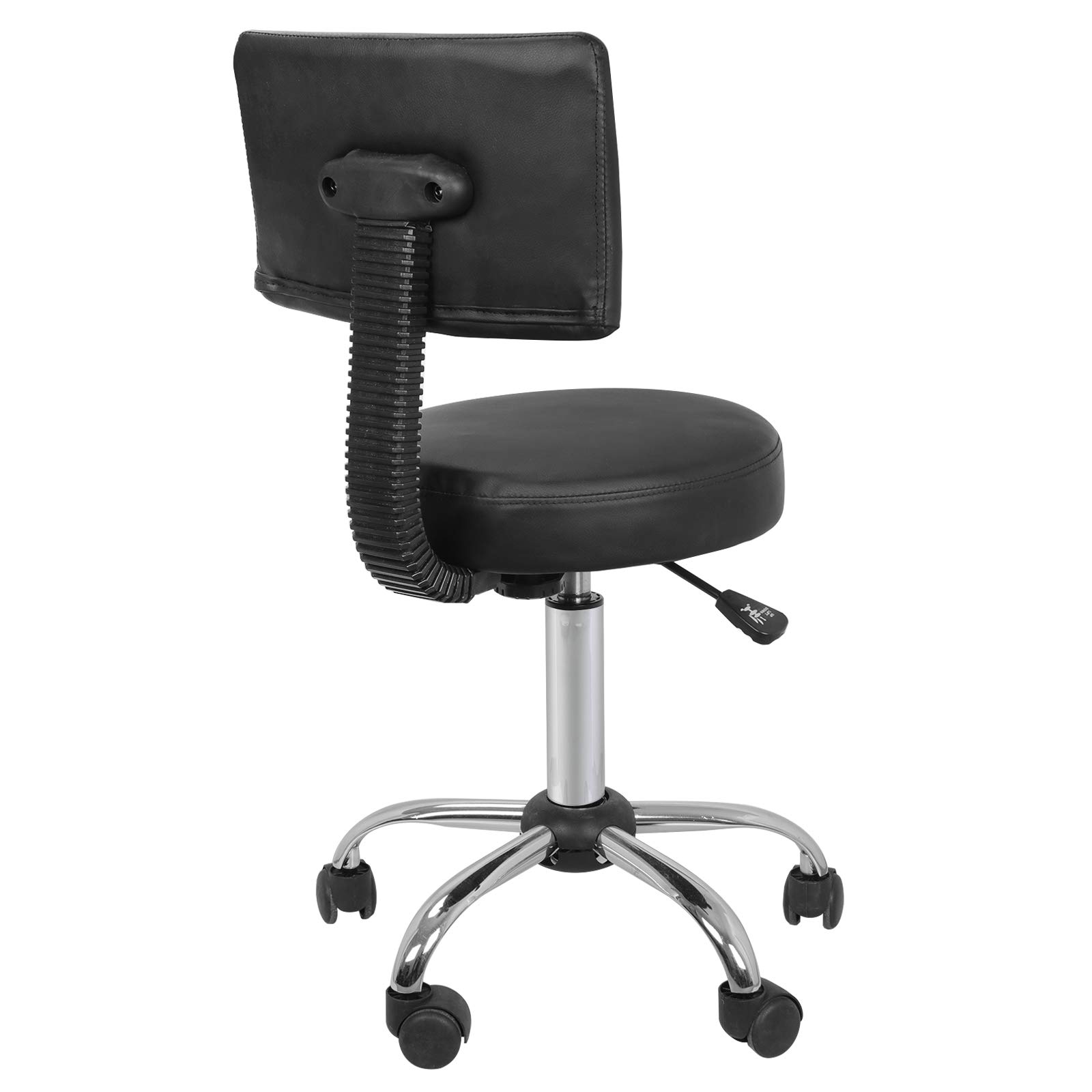Foto 7 | Taburete Zeny Para Spa, Giratorio, Con Respaldo, Color Negro - Venta Internacional.