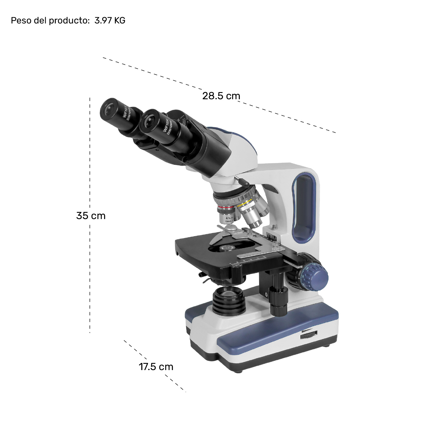 Foto 7 | Microscopio Audiotek Acromático Binocular Cámara 10x-100x Profesional