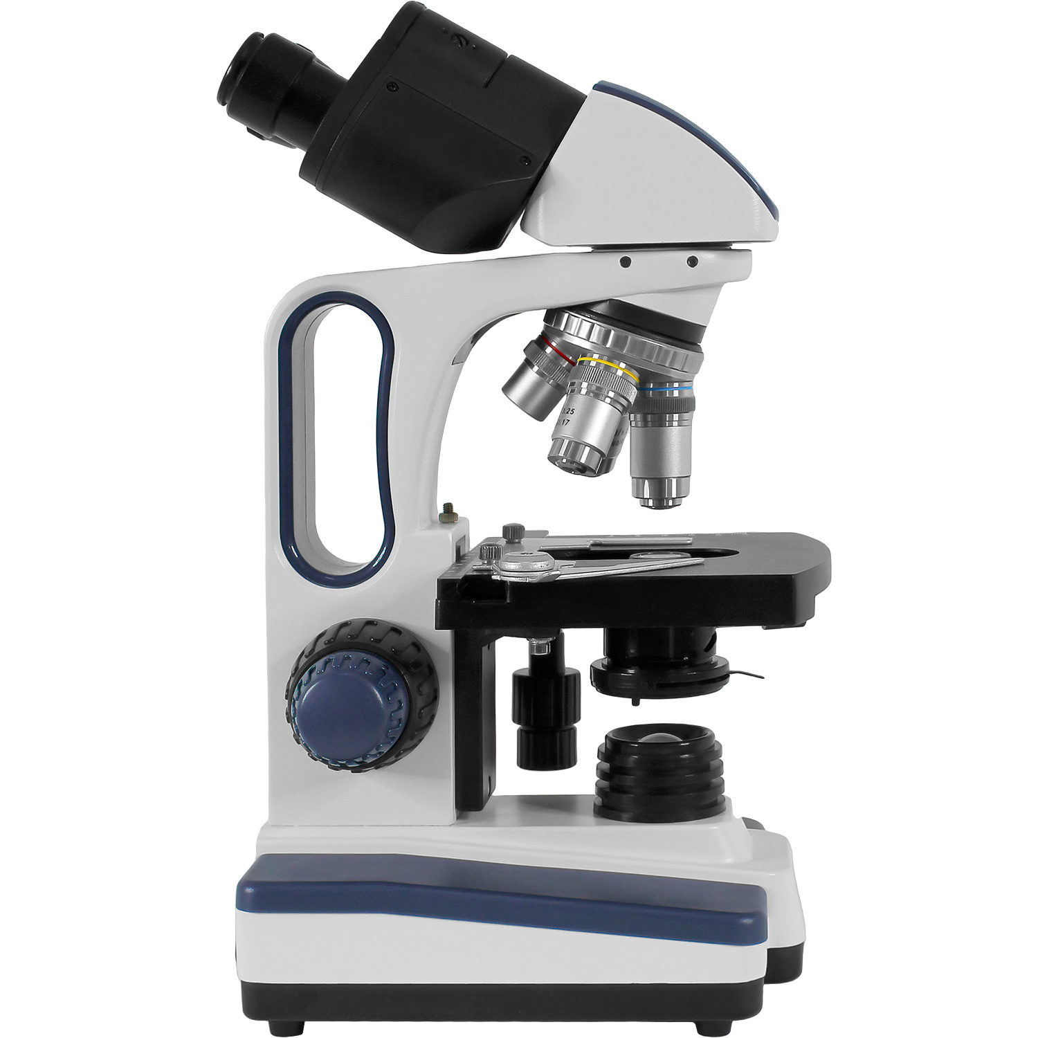 Foto 2 pulgar | Microscopio Binocular Acromático Audiotek 10x-100x Profesional Blanco