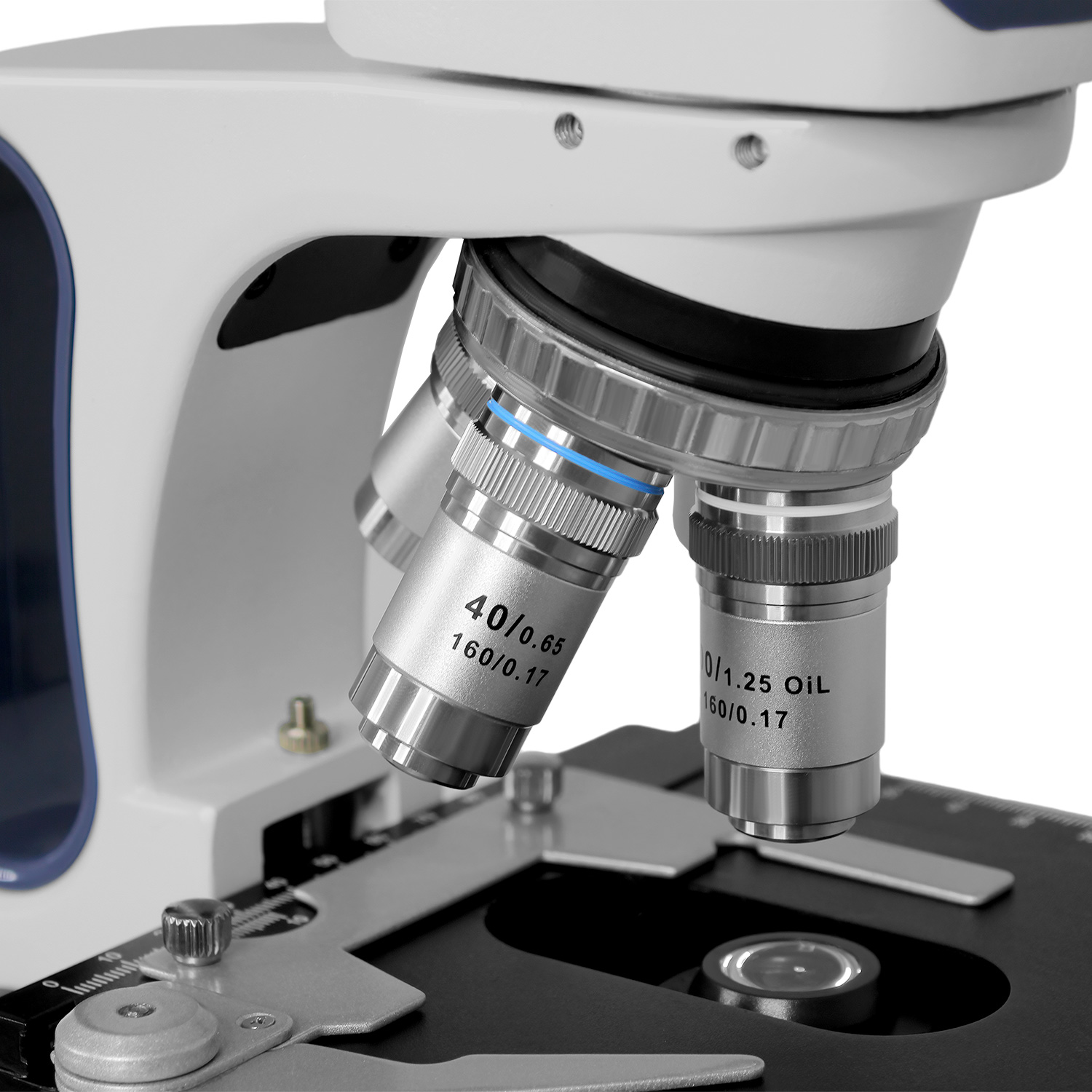 Foto 4 pulgar | Microscopio Binocular Acromático Audiotek 10x-100x Profesional Blanco