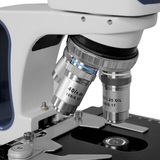 Foto 3 | Microscopio Binocular Acromático Audiotek 10x-100x Profesional Blanco