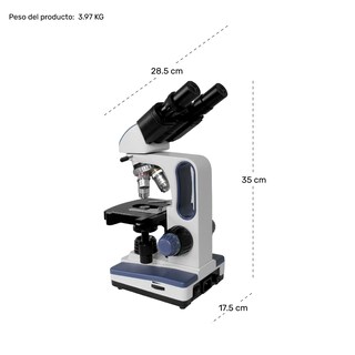 Foto 6 | Microscopio Binocular Acromático Audiotek 10x-100x Profesional Blanco