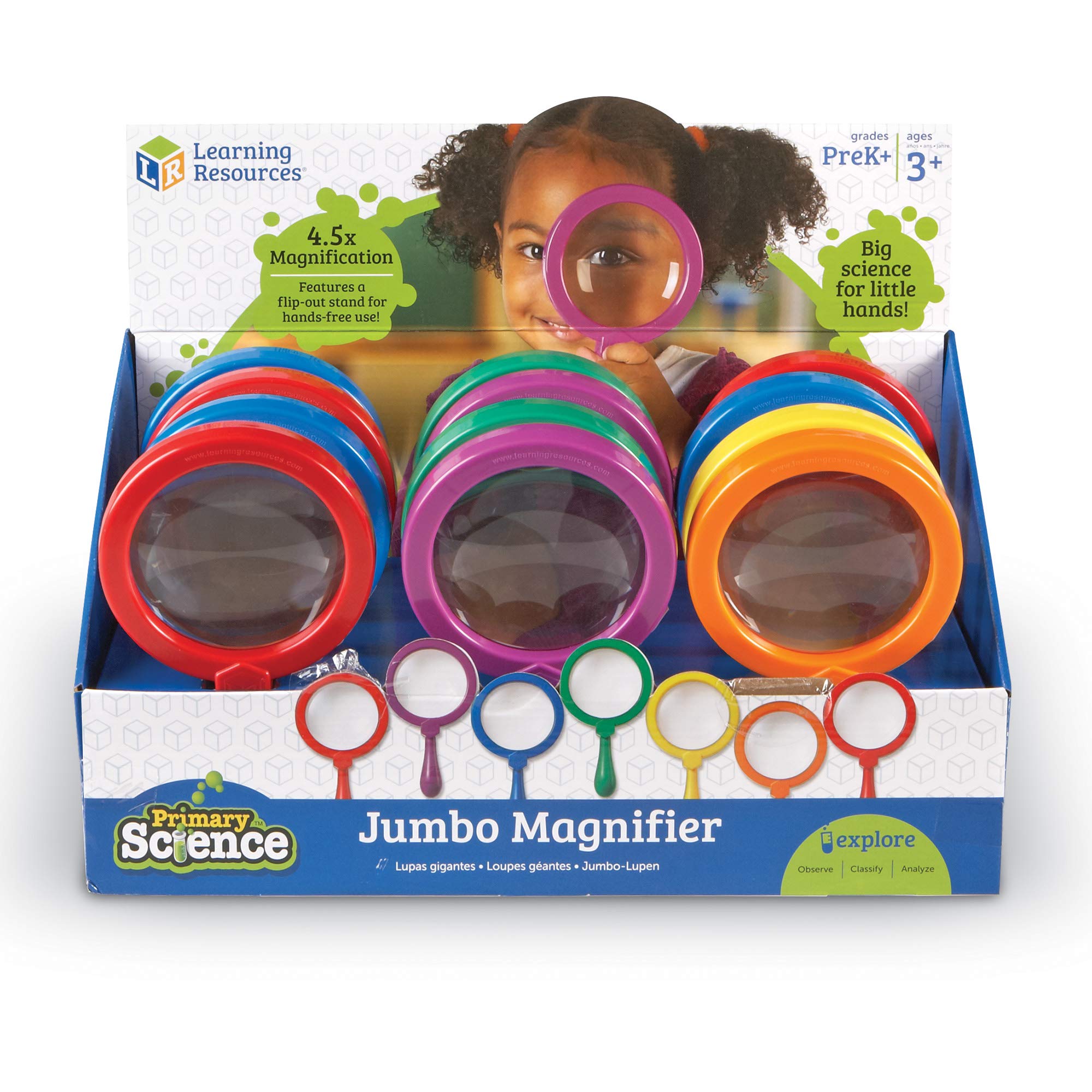 Foto 1 | Magnifier Learning Resources Jumbo, Juego De 12 Unidades, 4,5x - Venta Internacional.