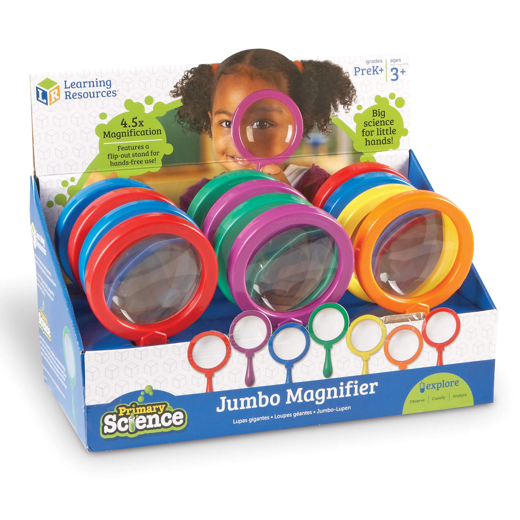 Foto 7 pulgar | Magnifier Learning Resources Jumbo, Juego De 12 Unidades, 4,5x - Venta Internacional.