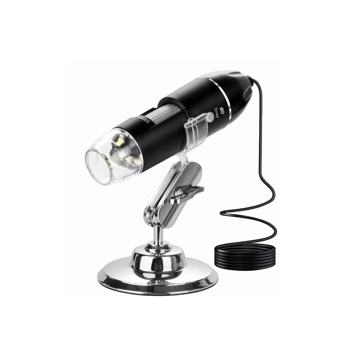 Language Mini Microscopio Digital Usb Optico Hd 8 Leds Eo Safe Imports Esi-1955-1 Negro