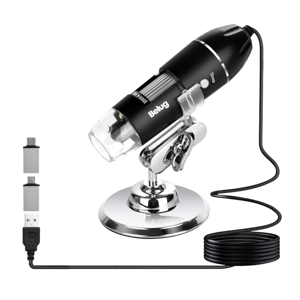 Foto 1 | Microscopio Usb Digital 1600x Zoom Optico 8 Leds Android Win Color Negro Belug
