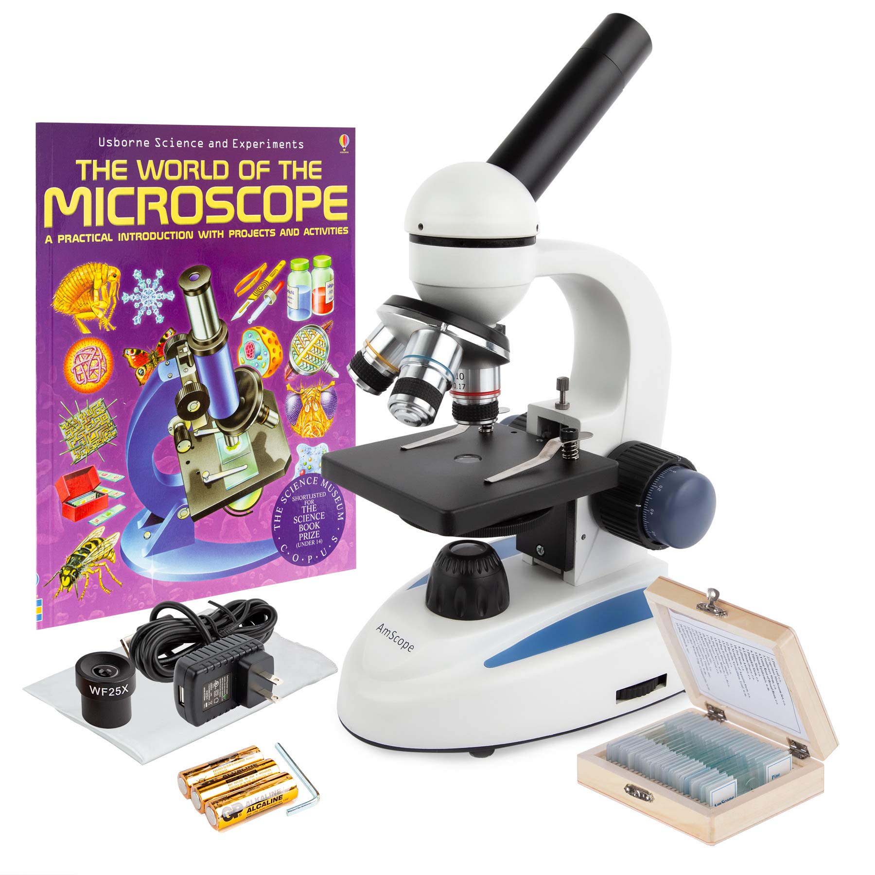 Foto 2 pulgar | Microscope M158c-ps25-wm Monocular Compuesto Inalámbrico Amscope - Venta Internacional.