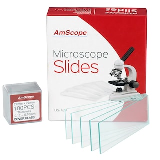 Foto 1 | Portaobjetos Y Cubierta Para Microscopio, Máscopio De Vidrio, 72 Diapositivas, 100 Cubreobjetos - Venta Internacional.