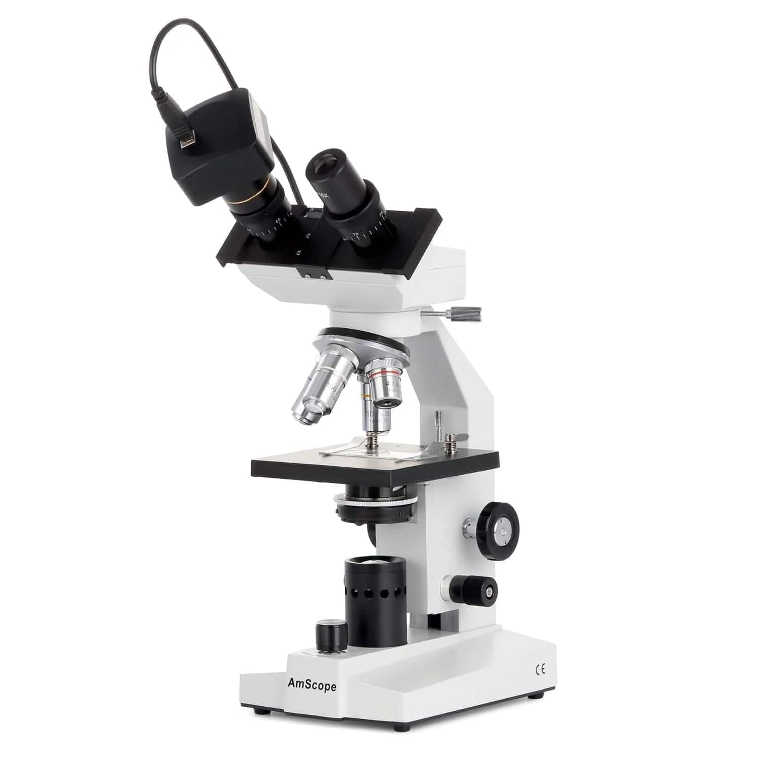 Foto 4 pulgar | Microscopio Binocular Compuesto Amscope B100-led 40x-1000x - Venta Internacional.