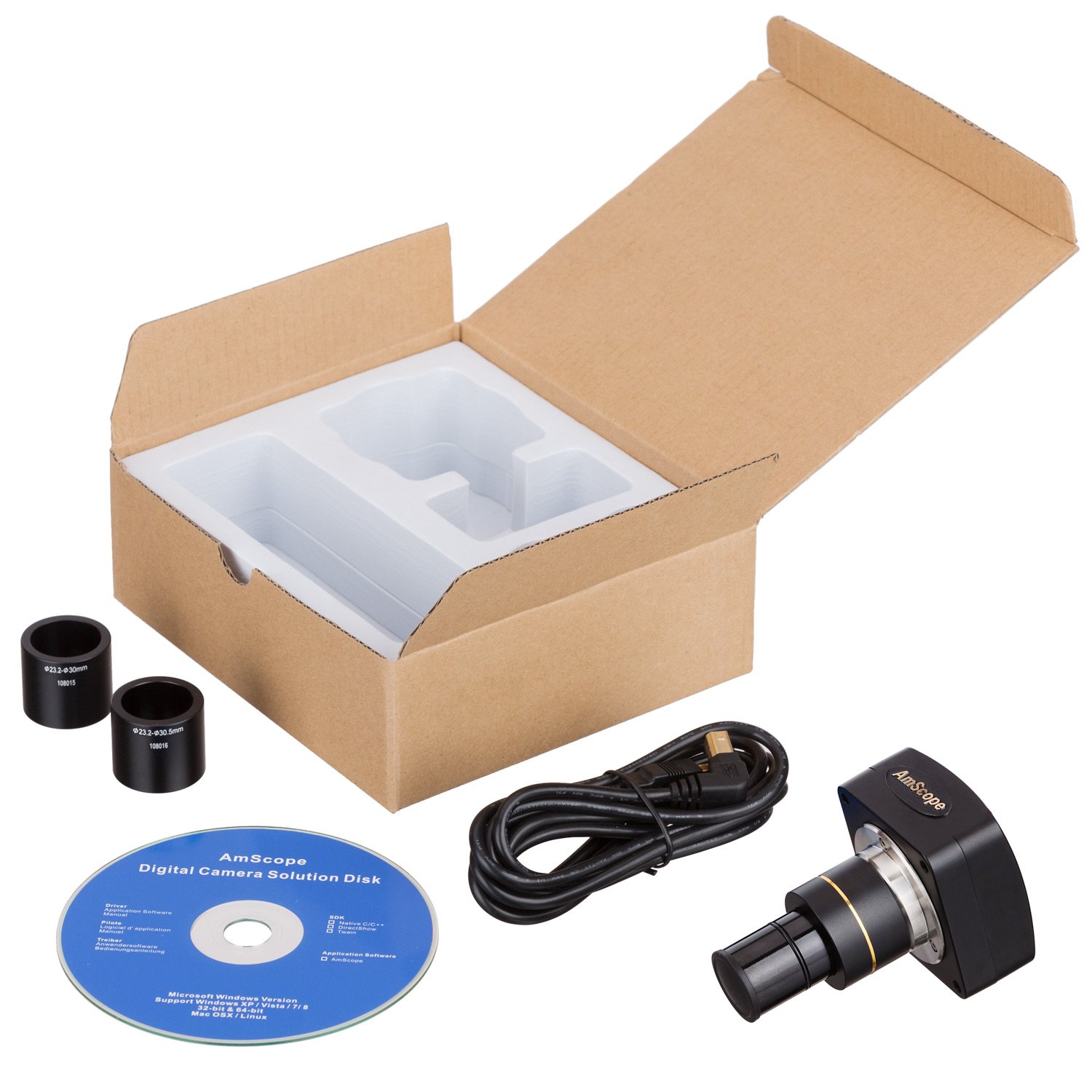 Foto 2 | Cámara Digital Microscópica Amscope Mu130 1.3mp Usb2 - Venta Internacional.