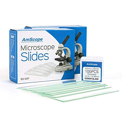 Foto 4 pulgar | 100 Diapositivas En Blanco Para Microscopios Amscope Con 100 Cubiertas De Vidrio - Venta Internacional.