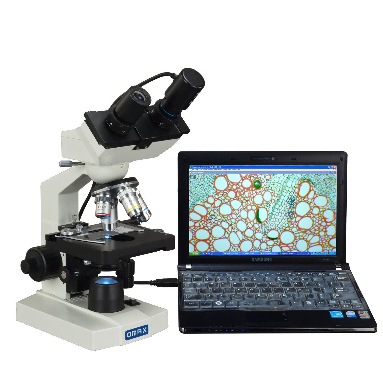 Foto 2 pulgar | Binocular Led Digital De Laboratorio Microscope Omax Xm82esc02 40x-2000x - Venta Internacional.