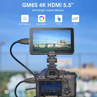 Foto 2 | Monitor De Cámara Godox Gm6s De 5.5 Pulgadas 4k Hdmi 1920x1080 Ips - Venta Internacional.