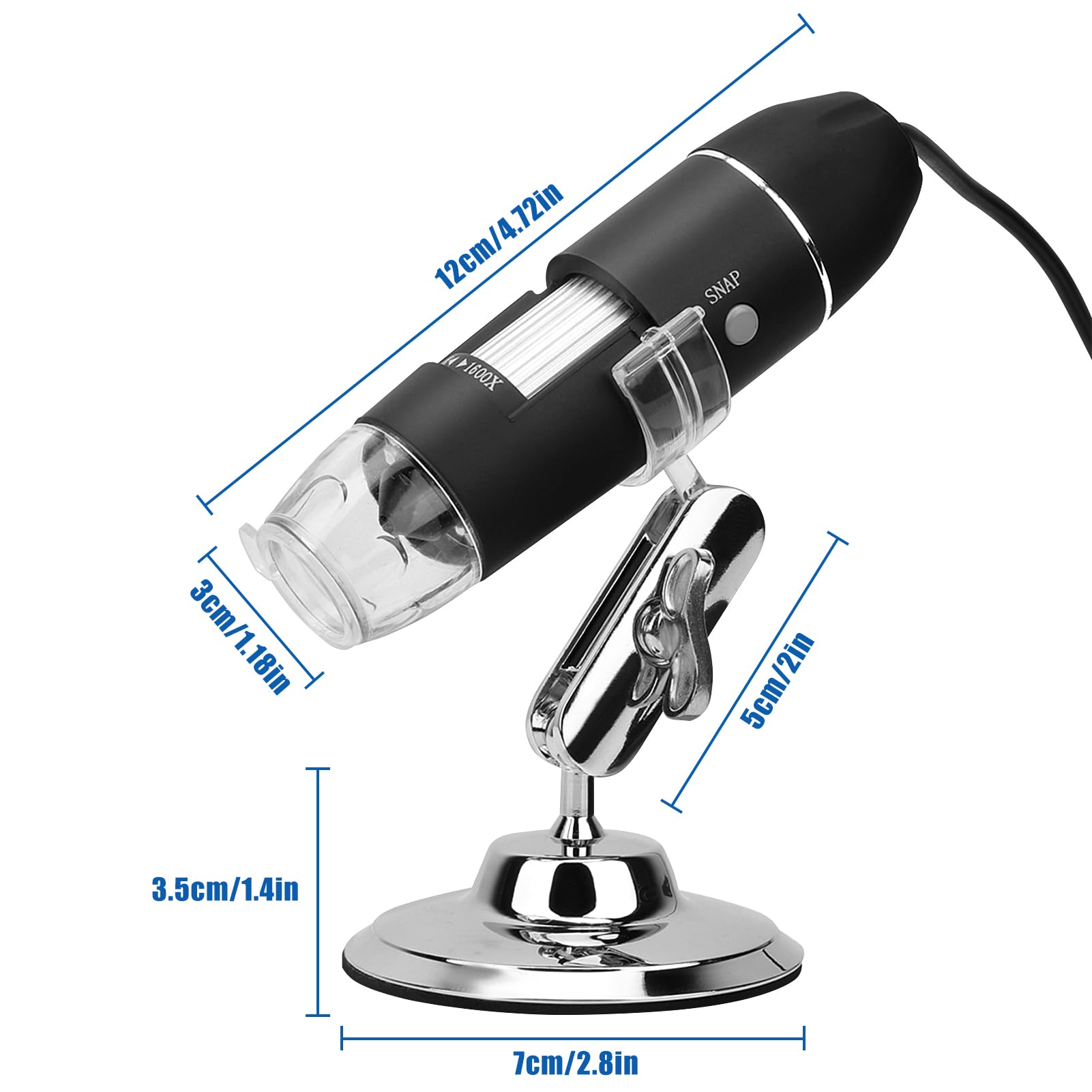 Foto 4 pulgar | Lupa Digital Zerone S4t-30w-d 1600x Con Soporte Y 8 Led - Venta Internacional.