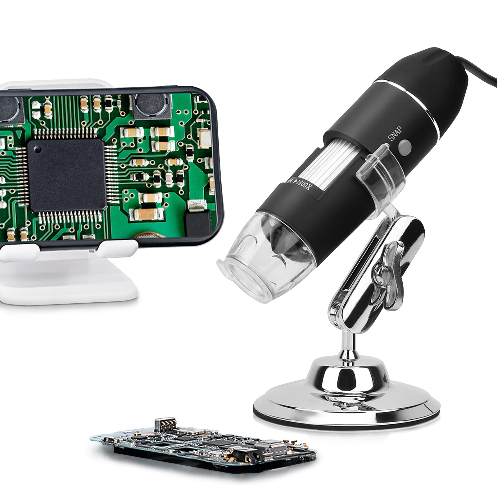 Foto 7 pulgar | Lupa Digital Zerone S4t-30w-d 1600x Con Soporte Y 8 Led - Venta Internacional.