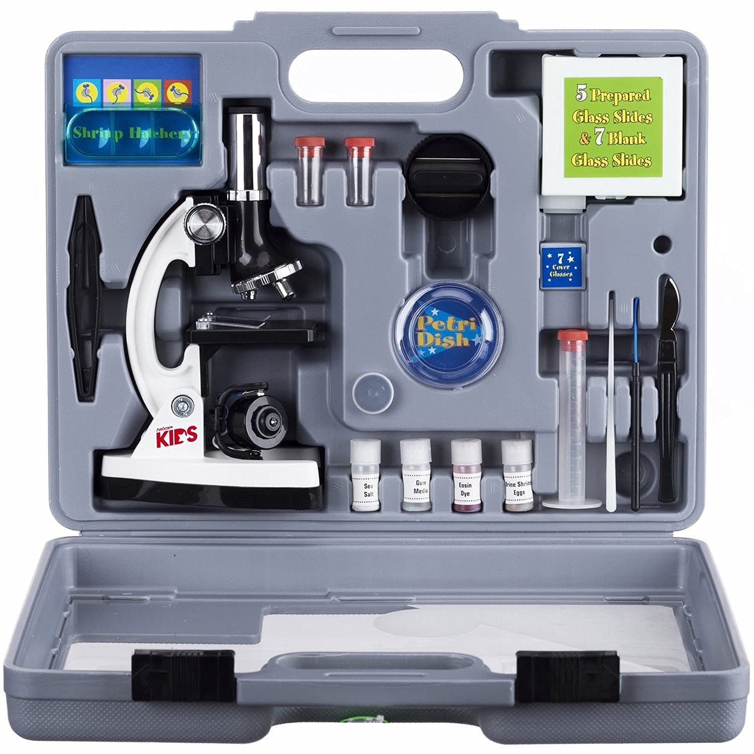 Foto 2 pulgar | Microscopio Amscope 120x-1200x Para Principiantes Con Kit Stem De 52 Piezas - Venta Internacional.