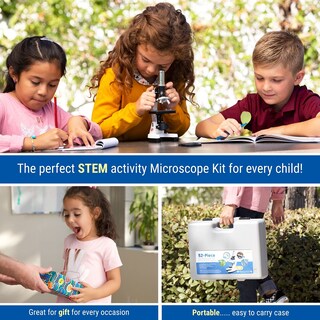 Foto 6 | Microscopio Amscope 120x-1200x Para Principiantes Con Kit Stem De 52 Piezas - Venta Internacional.
