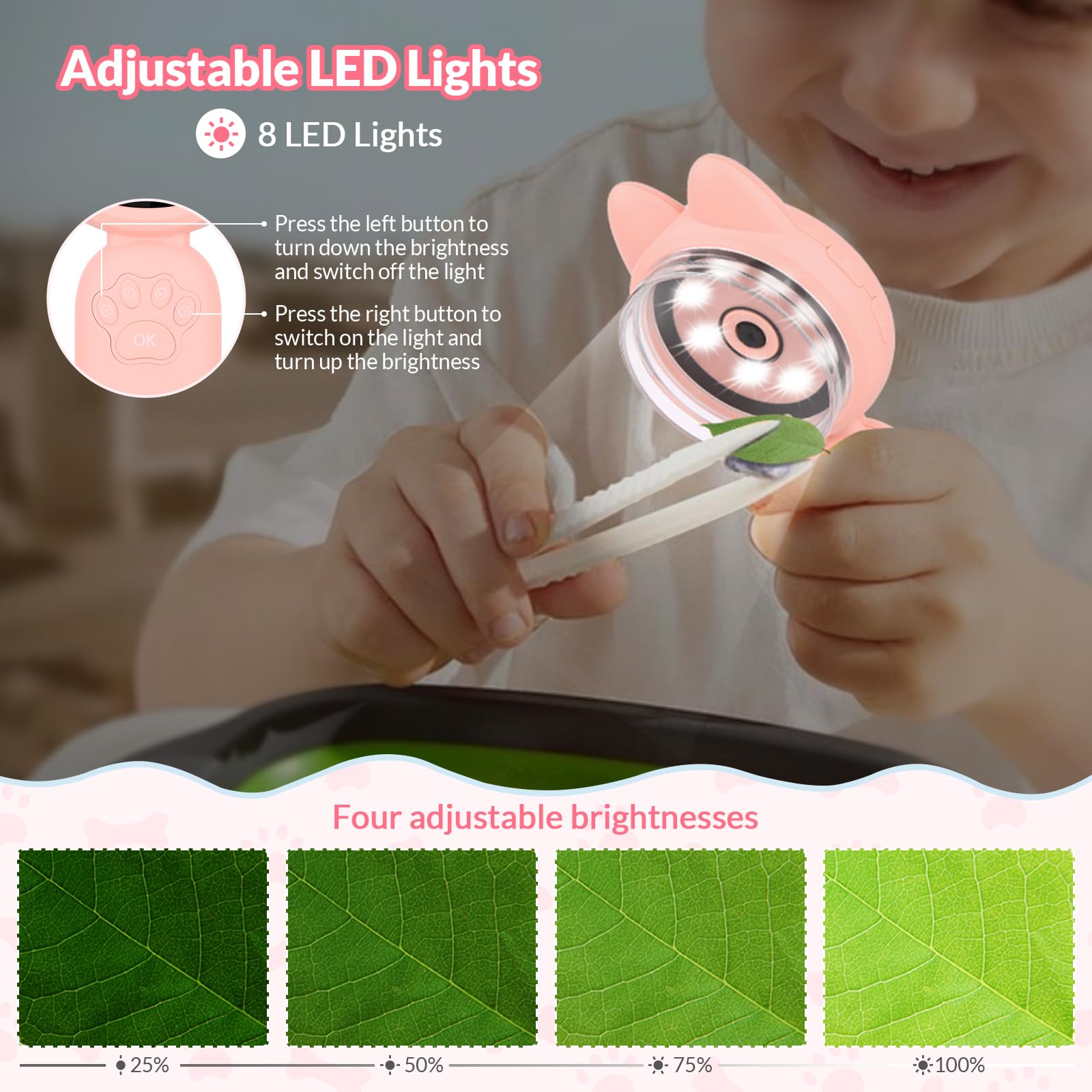 Foto 6 pulgar | Microscopio Portátil Mafiti Mini Pocket Para Niños Con Aumento De 10x - Venta Internacional.
