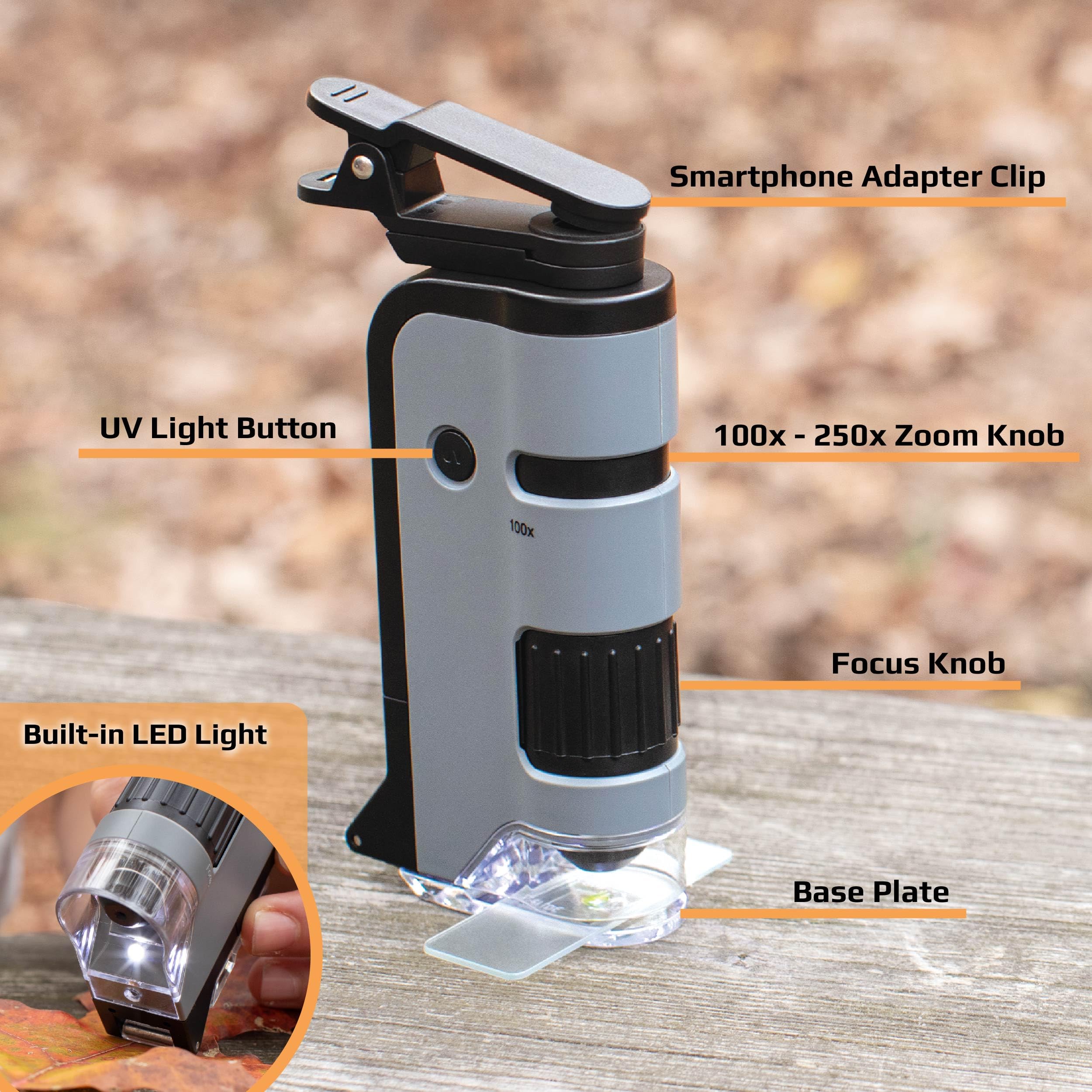 Foto 5 | Microscopio De Bolsillo Carson Microflip 100x-250x Led Uv Con Clip - Venta Internacional.