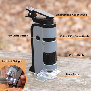 Foto 5 | Microscopio De Bolsillo Carson Microflip 100x-250x Led Uv Con Clip - Venta Internacional.