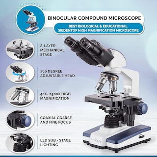 Foto 2 | Microscopio Amscope Serie B120 Para Estudiantes Y Profesionales - Venta Internacional.