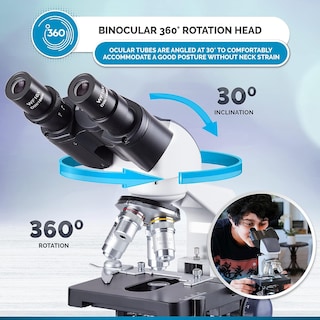 Foto 6 | Microscopio Amscope Serie B120 Para Estudiantes Y Profesionales - Venta Internacional.