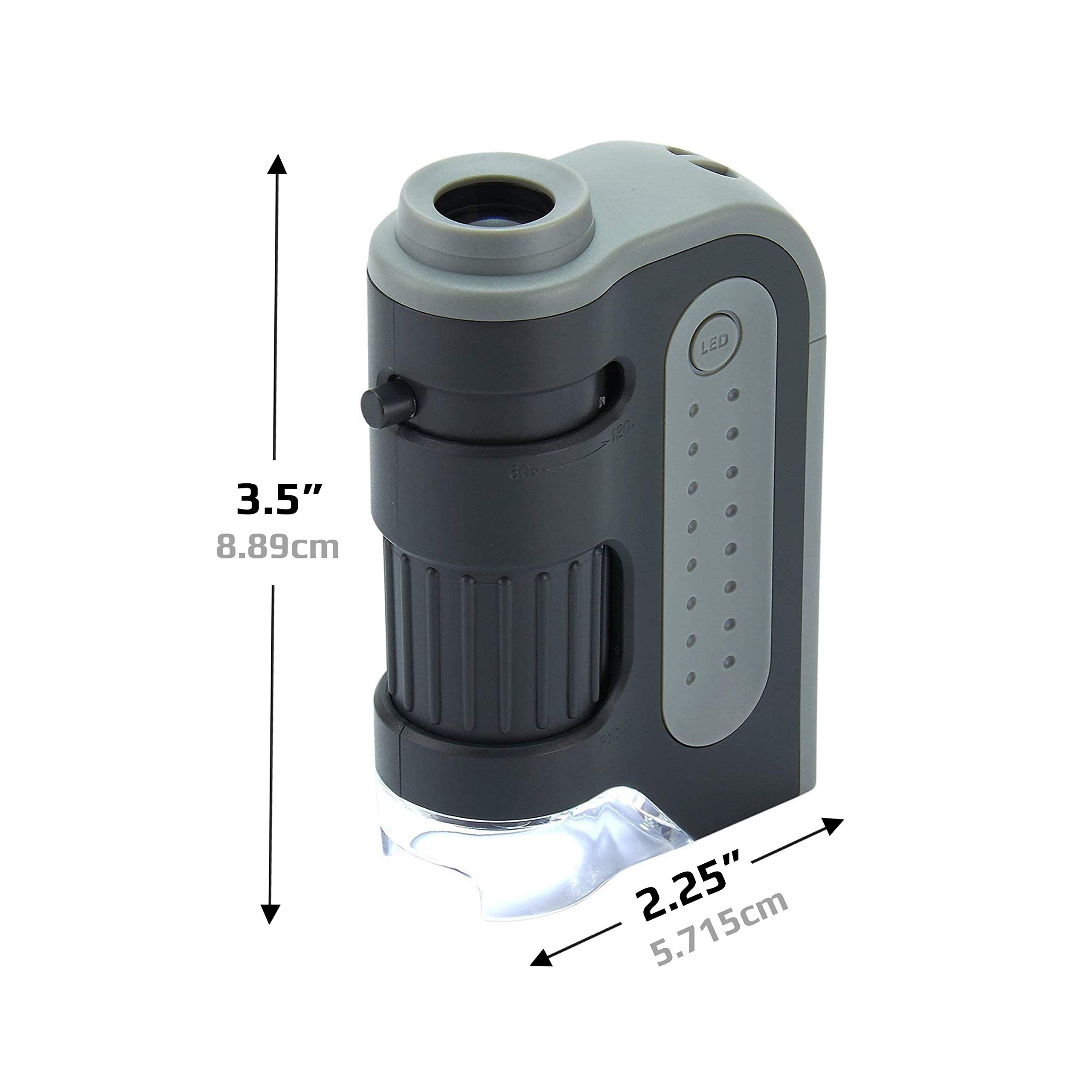 Foto 6 pulgar | Microscopio De Bolsillo Carson Microbrite Pro 60x-120x Led Gris - Venta Internacional.