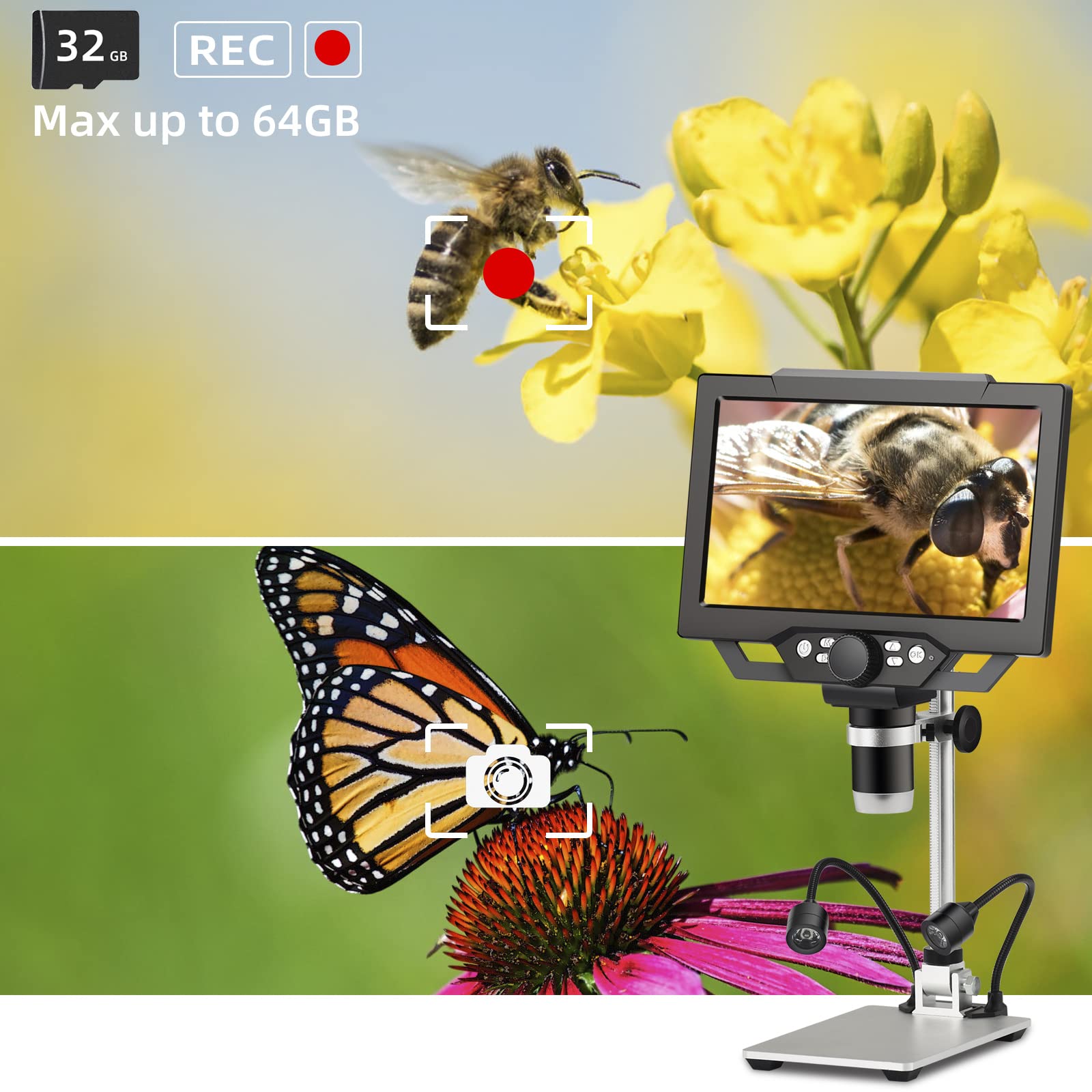Foto 4 | Microscopio Digital Koolertron Lcd De 9 Pulgadas 12mp 1600x 1080p - Venta Internacional.