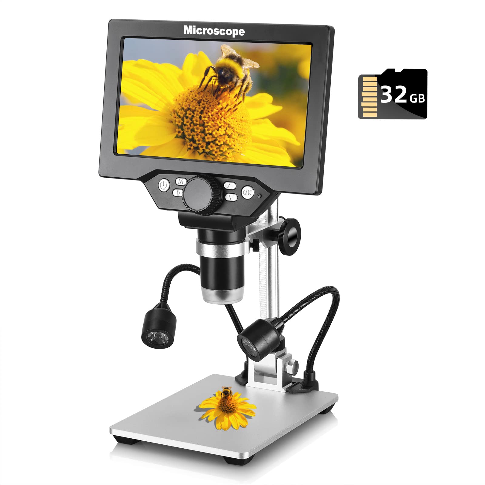 Microscopio Digital Koolertron Lcd De 7 Pulgadas, 12 Mp, Aumento 1200x - Venta Internacional. $2,597