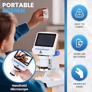Foto 7 | Microscopio Amscope Dm140 1080p Hd Lcd De 4,3 Pulgadas Con Led - Venta Internacional.