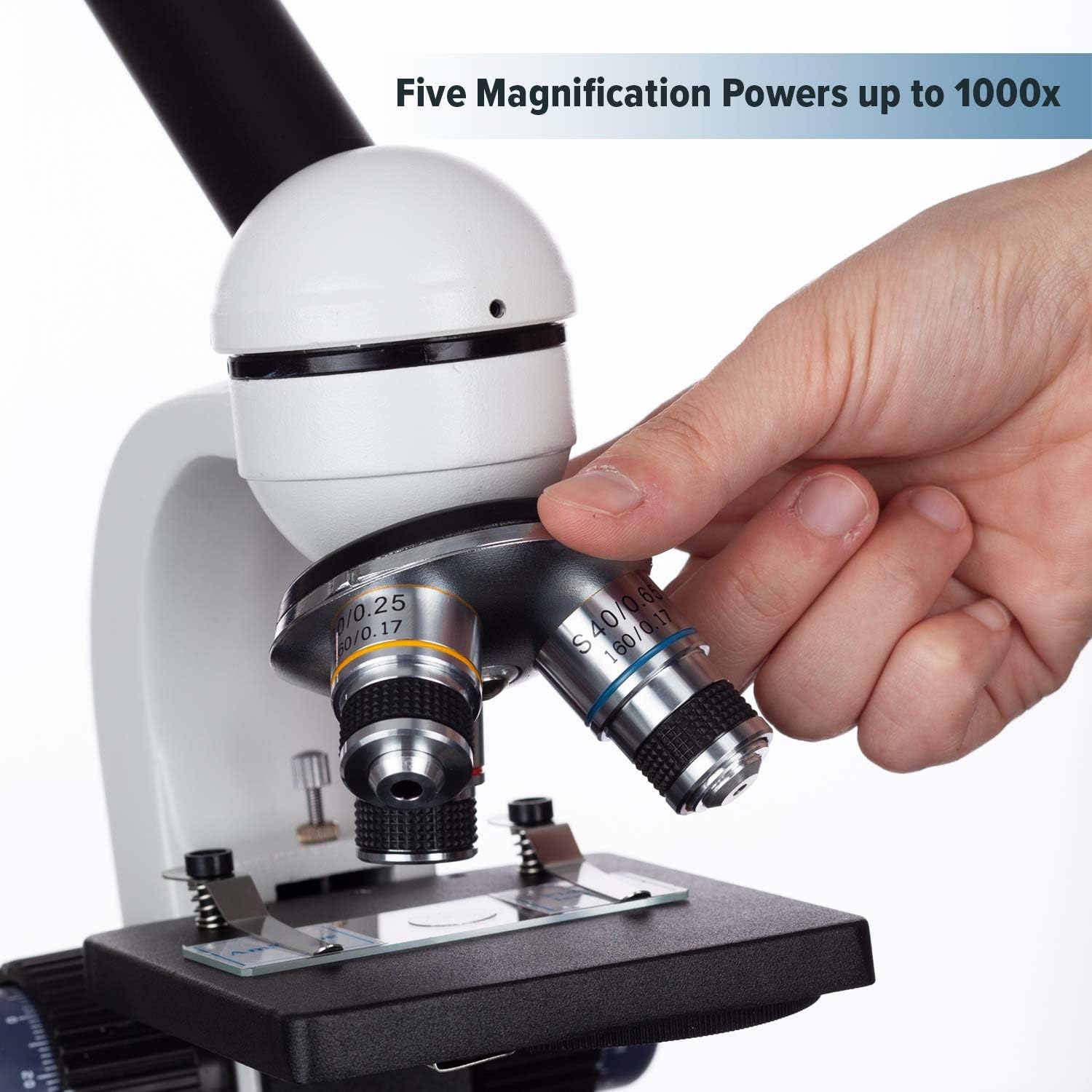 Foto 6 pulgar | Microscopio Amscope Serie M150 Monocular Led Portátil 40x-1000x - Venta Internacional.