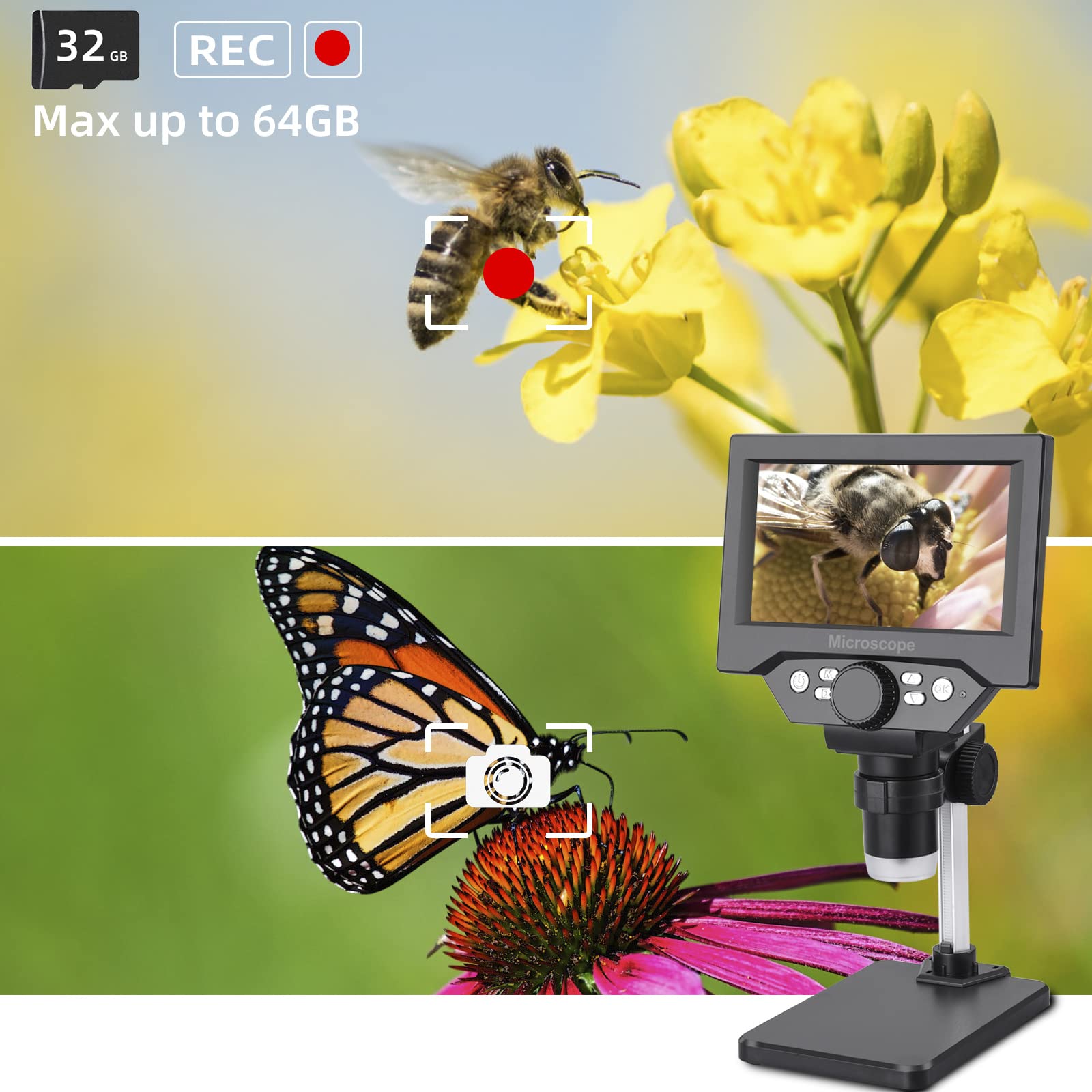 Foto 4 | Microscopio Digital Koolertron Lcd De 5.5 Pulgadas 8mp 1-1000x - Venta Internacional.