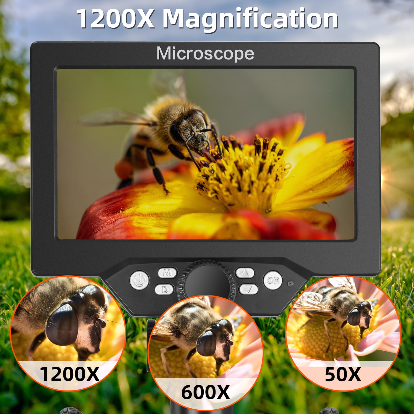Foto 4 | Microscopio Digital Koolertron Lcd De 7 Pulgadas 12mp 1200x 1080p - Venta Internacional.