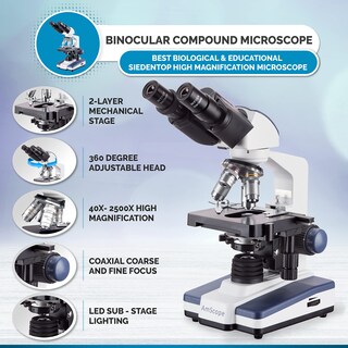 Foto 2 | Microscopio Amscope Serie B120c Para Estudiantes Y Profesionales - Venta Internacional.