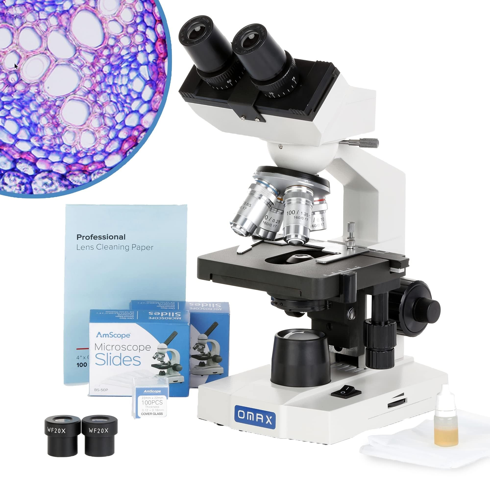 Foto 1 | Microscopio Compuesto Binocular Led Serie Omax M82e De Laboratorio - Venta Internacional.