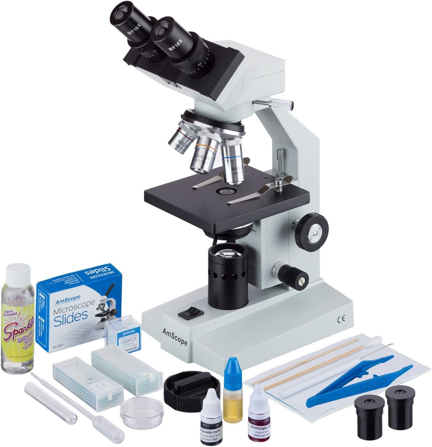 Foto 1 | Microscopio Biológico Amscope B100c-sp14-cls-50p100s 40x-2500x - Venta Internacional.
