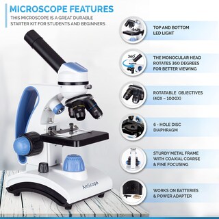 Foto 2 | Microscopio Amscope M162c-2l-wm-sp14-50p100s 40x-1000x - Venta Internacional.