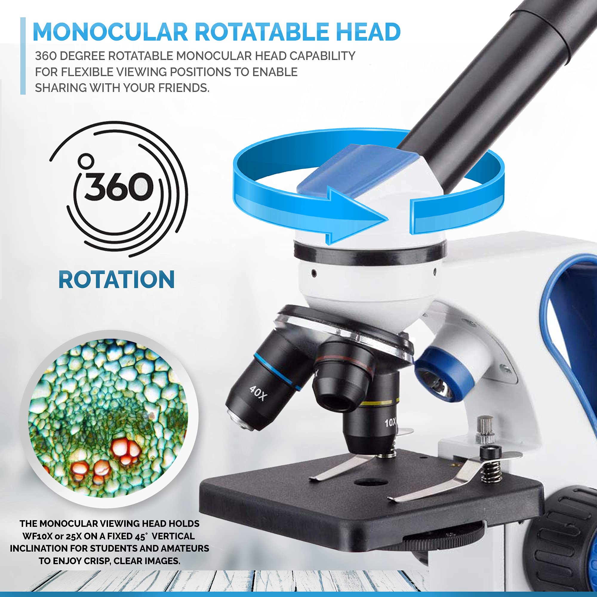 Foto 7 pulgar | Microscopio Amscope M162c-2l-wm-sp14-50p100s 40x-1000x - Venta Internacional.