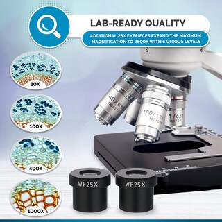 Foto 4 | Microscopio Binocular Led Serie B120 De Amscope 40x-2500x +5 Mp - Venta Internacional.